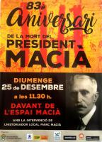 Cartell "83è Aniversari de la mort del President Macià"