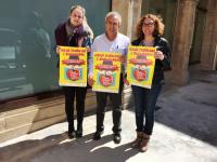 Presentació del cartell amb l’alcalde de les Borges, Enric Mir, i les regidores (foto: Aj. Borges)
