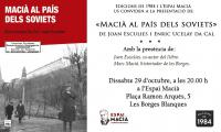 Invitació a la presentació del llibre "Macià al país dels soviets"