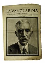 Portada del diari la Vanguardia comunicant la mort del President Macià. (Arxiu Josep Segura / Diari La Vanguardia)